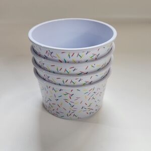 Cupcakes and Cashmere Set Of 4 Serving Cups Ice Cream Plastic  No Lids Included